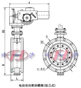 電動(dòng)雙向密封蝶閥(法蘭式)