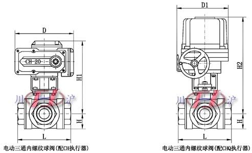 電動(dòng)三通內(nèi)螺紋球閥