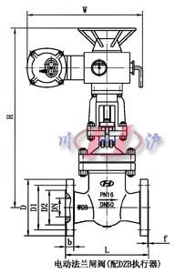 電動法蘭閘閥(配DZB執(zhí)行器)