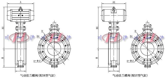 氣動(dòng)法蘭蝶閥外形尺寸