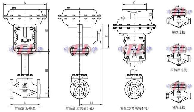 氣動波紋管調(diào)節(jié)閥外形尺寸