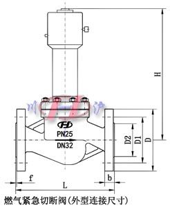 燃?xì)饩o急切斷閥(外形連接尺寸)