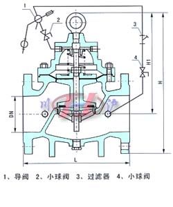 100D定水位閥 (結(jié)構(gòu)圖)